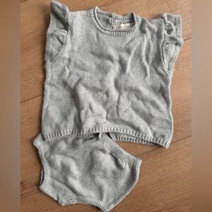 Quincy Mae Gray Knit Jumpsuit